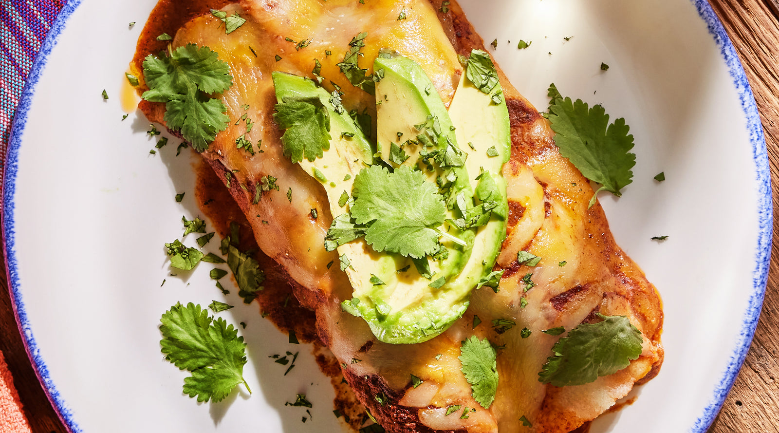 Samantha’s Bean and Cheese Enchiladas