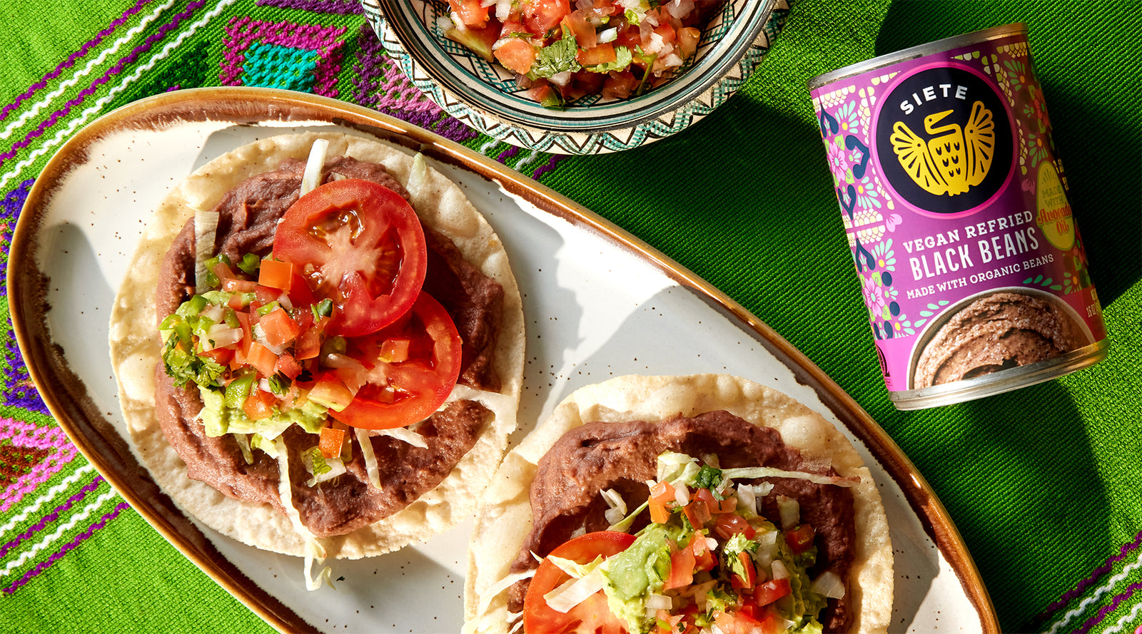 Vegan Black Bean Tostada Recipe