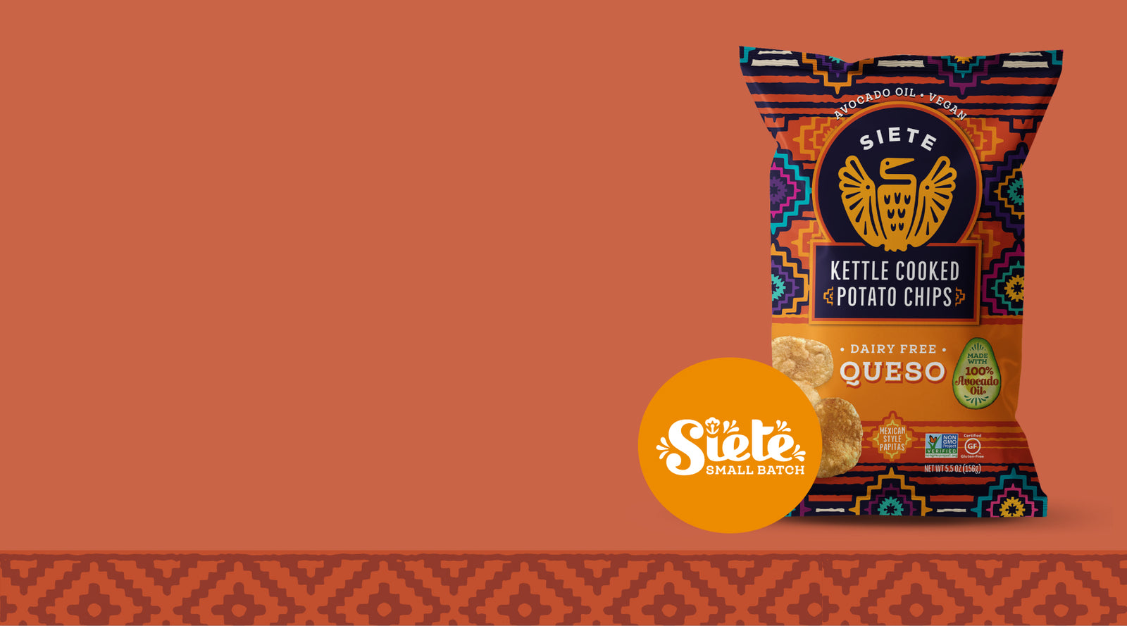 Siete Small Batch Kettle Cooked Queso Potato Chips