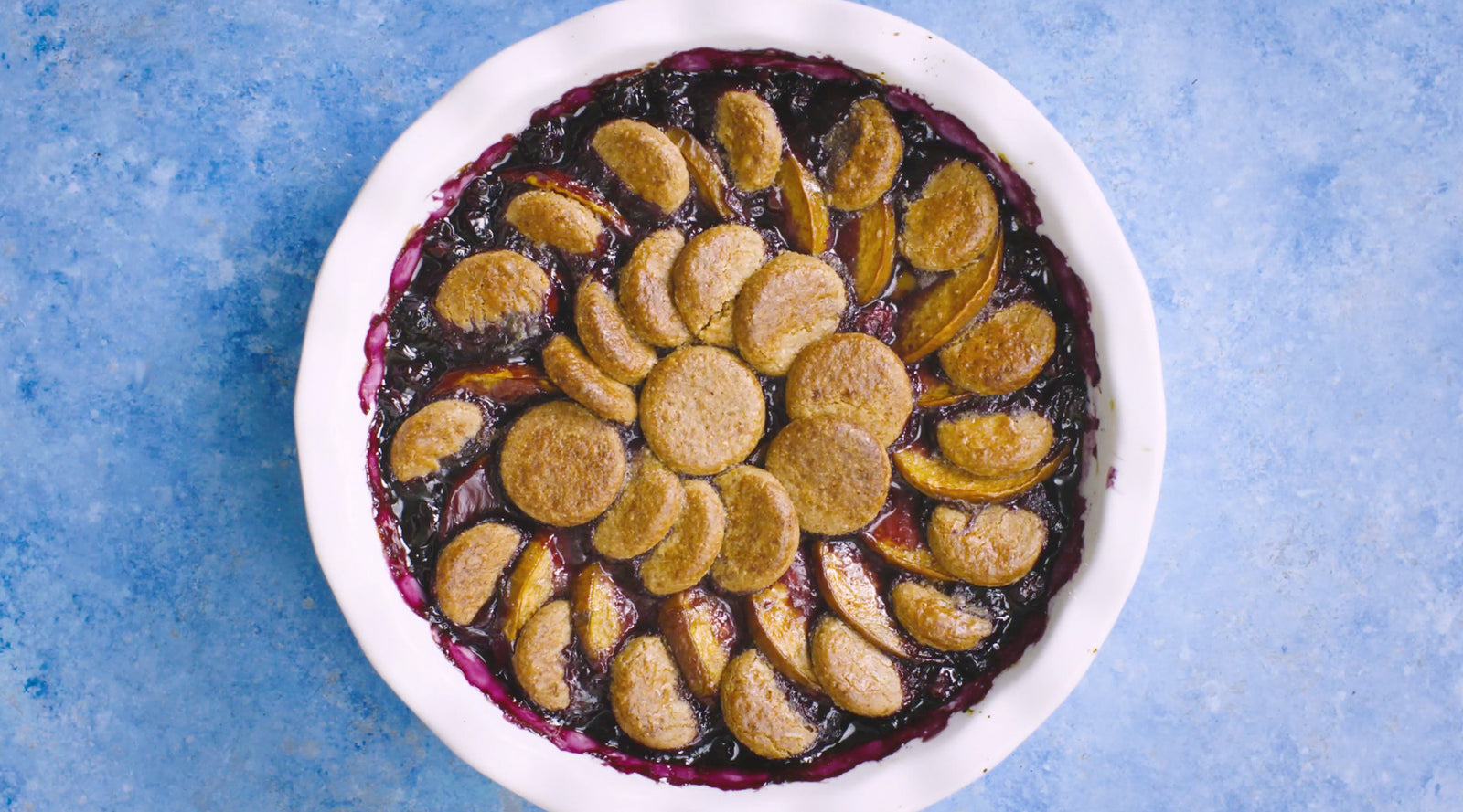 Shortbread Blueberry Peach Cobbler Recipe