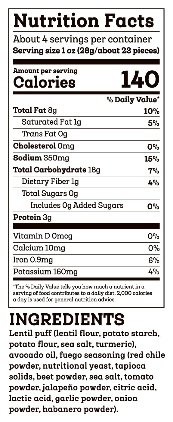 Grain Free Fuego Puff Snacks