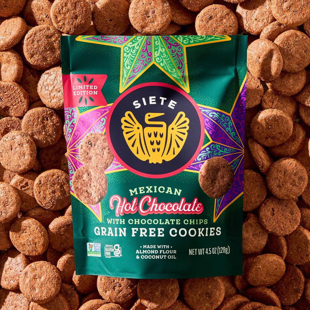 Grain Free Mexican Hot Chocolate Cookies with Chocolate Chips