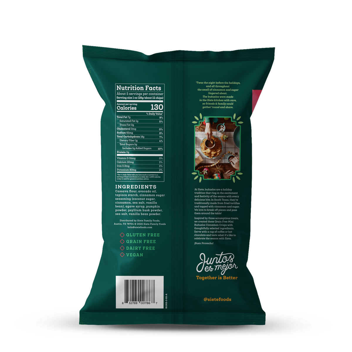 Grain Free Mini Buñuelos Cinnamon Crisps