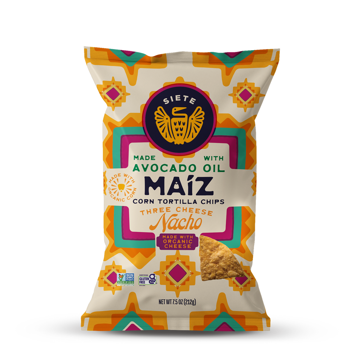 Maíz Three Cheese Nacho Corn Tortilla Chips