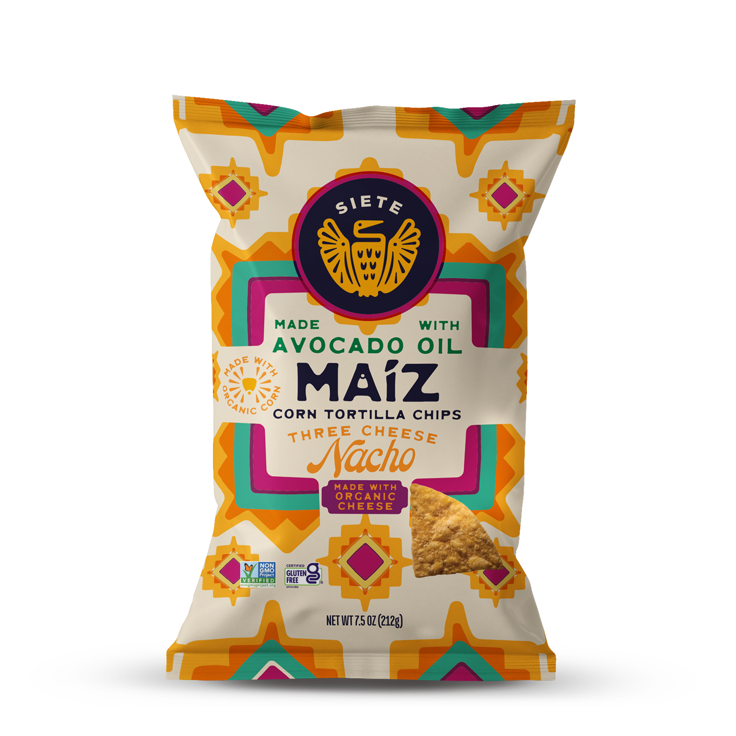 Maíz Three Cheese Nacho Corn Tortilla Chips