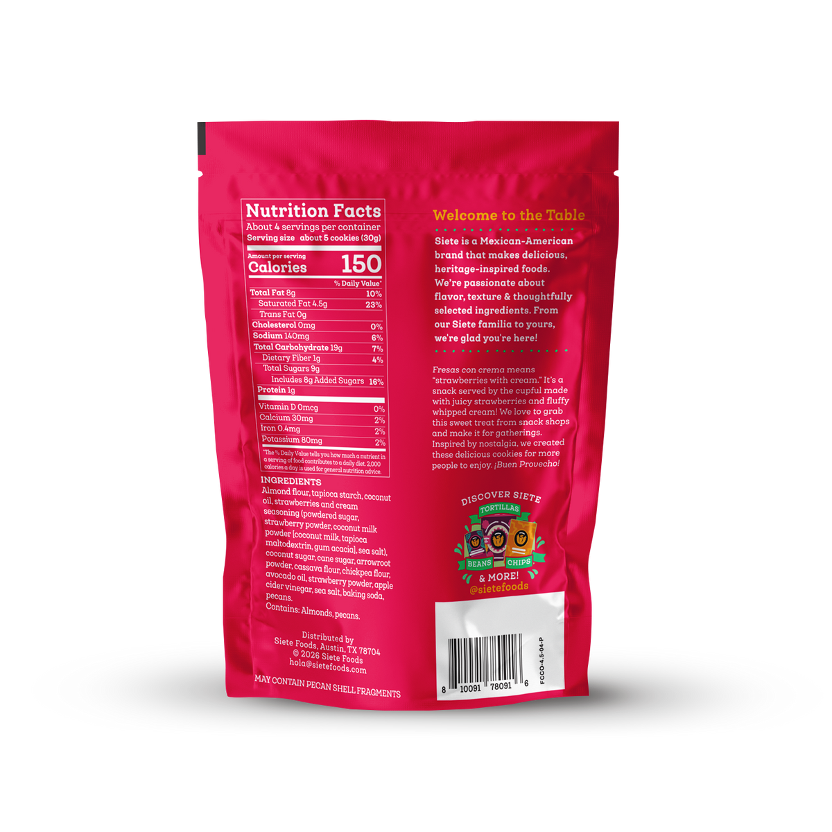 Grain Free Fresas con Crema Cookies