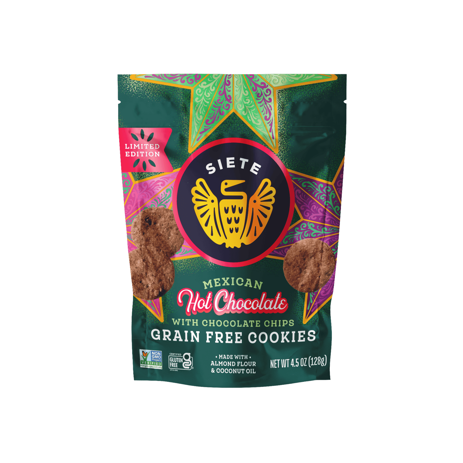 Grain Free Mexican Hot Chocolate Cookies with Chocolate Chips