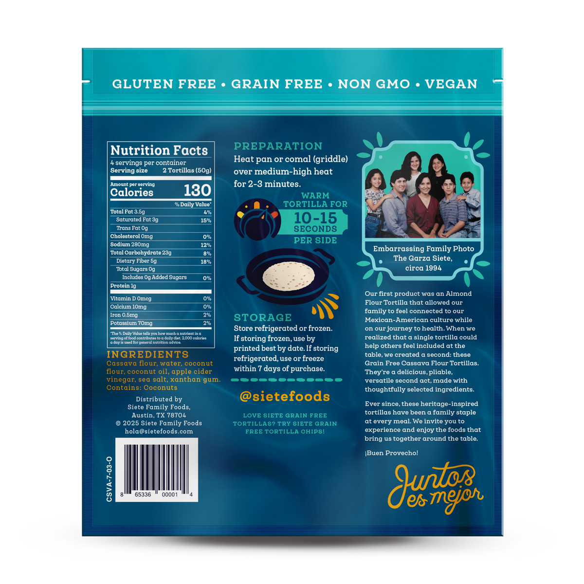 Grain Free Cassava Flour Tortillas