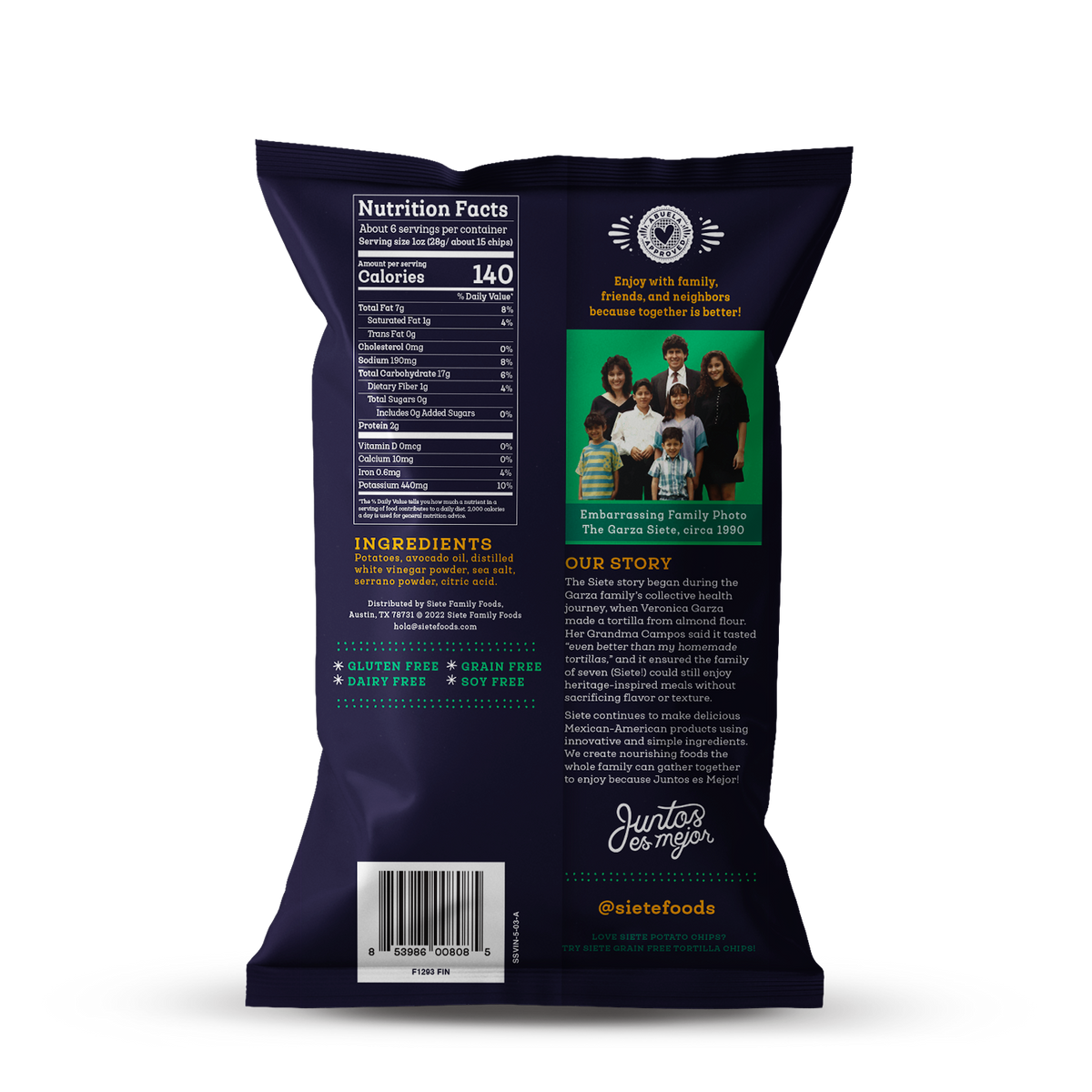 Kettle Cooked Hint of Serrano Sea Salt &amp; Vinegar Potato Chips